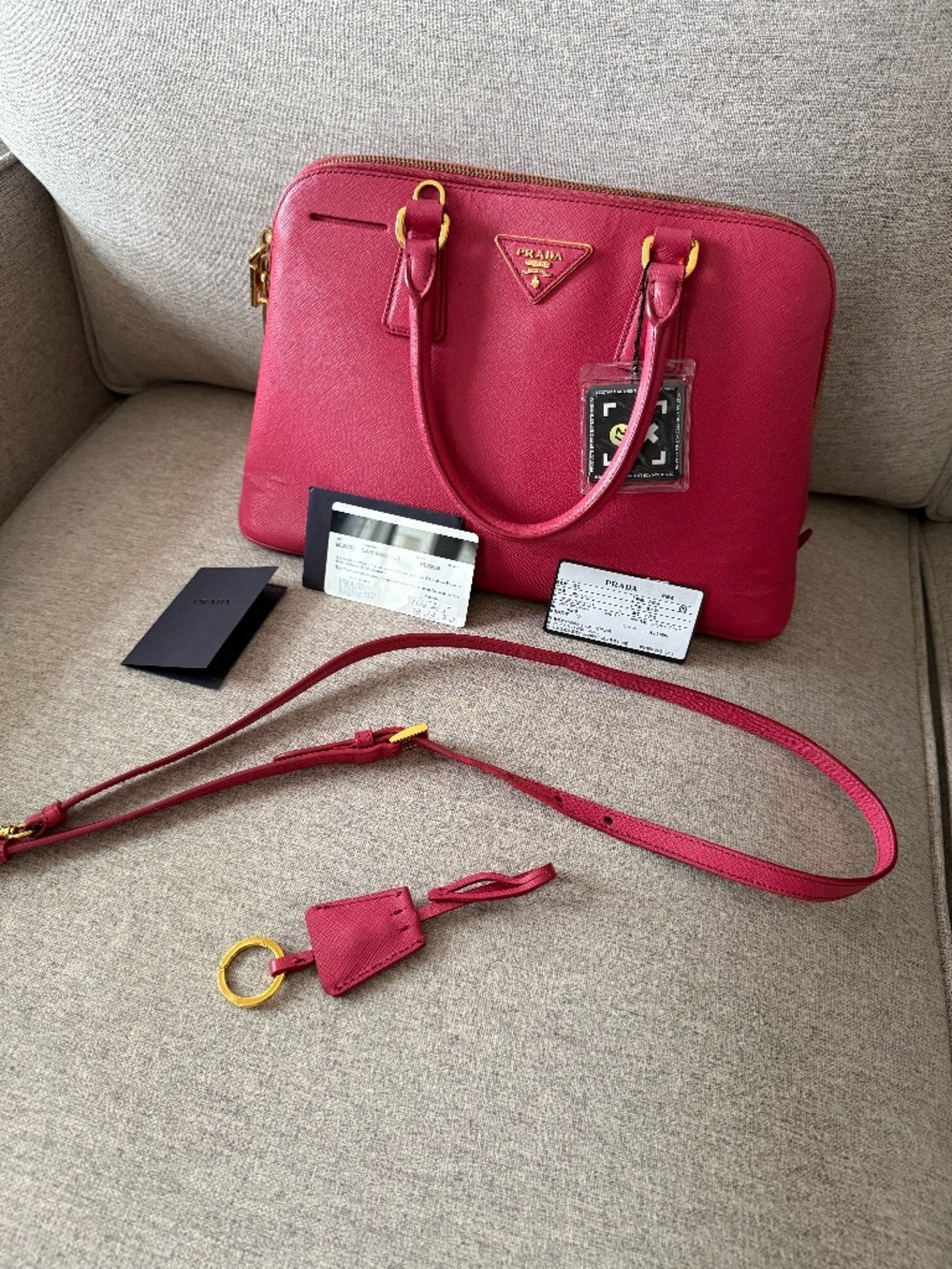 AUTHENTIC PRADA SAFFIANO LUX BL0837 – PEONIA PINK